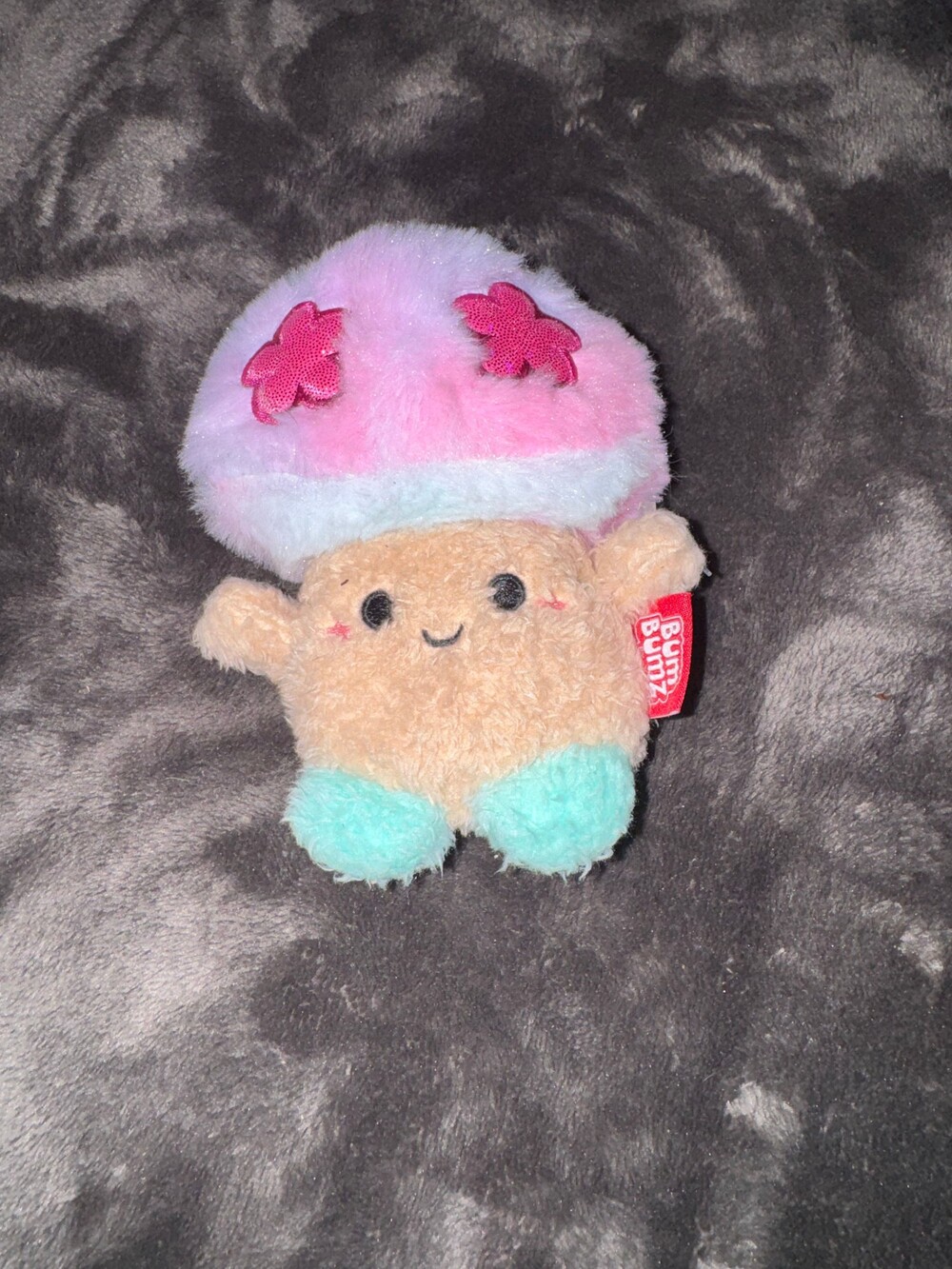 Bum Bumz Pink Mushroom Plush Toy Soft Collectible